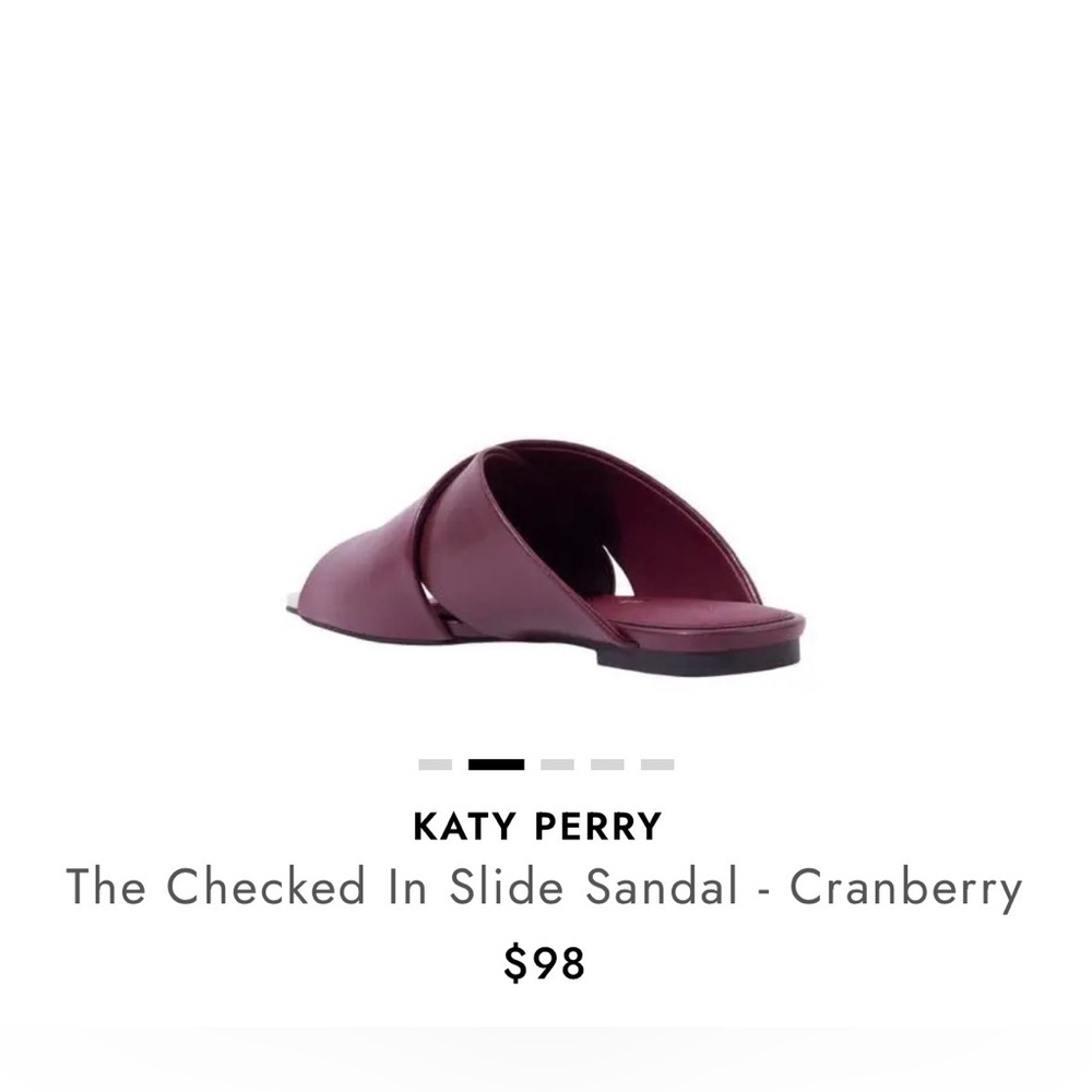 7.5 NEW Katy Perry Collections Size Slide Cranberry Sandals BNIB! - Picture 5 of 12